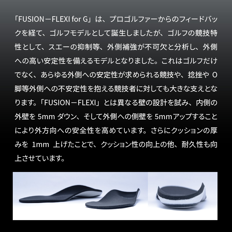【ふるさと納税】インソール ゴルフ用 フュージョンフレキシーforG 中敷き 靴 衝撃吸収 スポーツ 競技向け 反発力 クッション性 耐久性 安定感 疲労軽減 ケガのリスク軽減 ケガ予防 愛知 小牧 お取り寄せ 送料無料