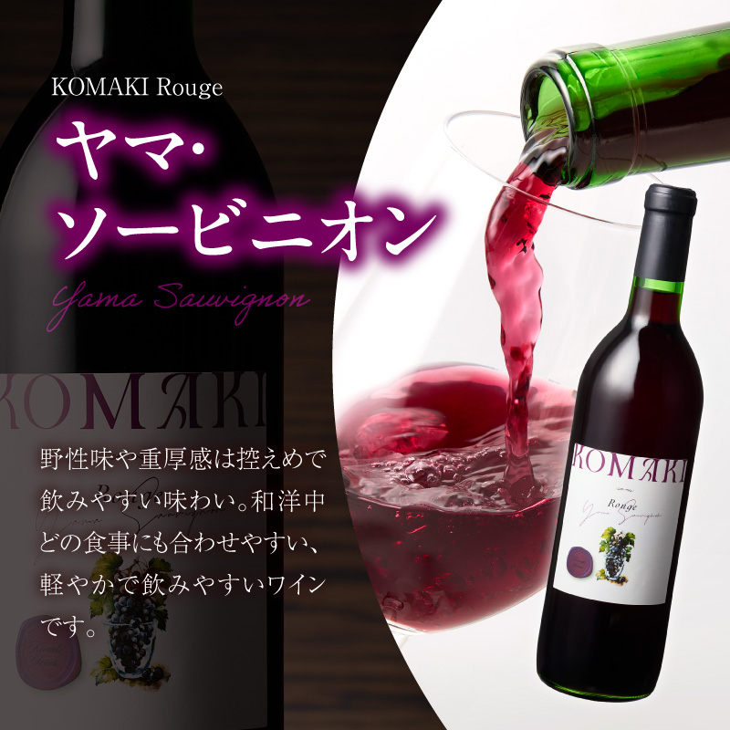 小牧ワイナリー 赤ワイン２本飲み比べセット（小牧産ぶどう100％使用）