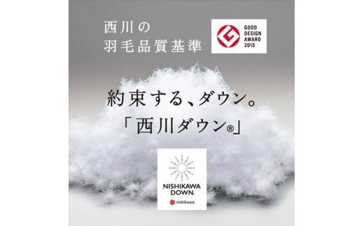 【nishikawa/西川】羽毛掛けふとん/ジーリンホワイトグースダウン90％/クイーン/配色アイボリー【P252W】（滋賀県　近江八幡市）
