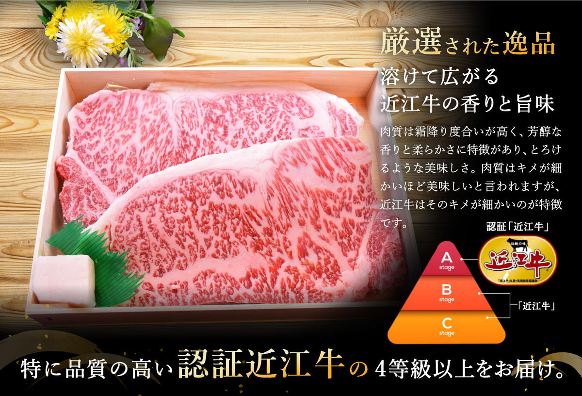 【4等級以上】極上近江牛サーロインステーキ【400ｇ（200ｇ×2枚）】【AG08W】