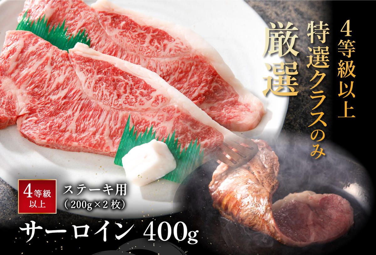 【4等級以上】極上近江牛サーロインステーキ【400ｇ（200ｇ×2枚）】【AG08W】