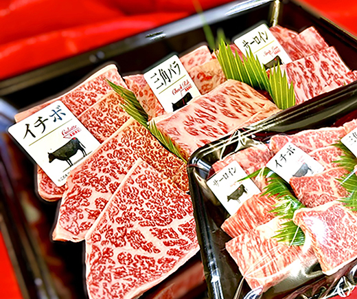 【定期便】近江牛毎月定期便　焼肉/ハンバーグ/サイコロステーキ　全３回【FO46W】（国産牛　和牛　ブランド牛　ブランド和牛　黒毛和牛　牛肉　肉　高級　人気　おすすめ　神戸牛　松阪牛 に並ぶ 日本三大和牛 近江牛）