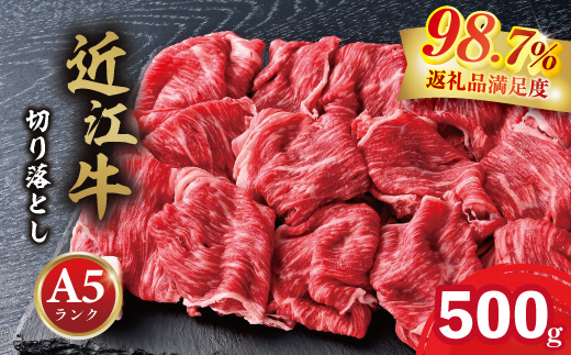 【げんさん】近江牛A5ランク切落し【500g】【訳あり】【DG12W】（国産牛　和牛　ブランド牛　ブランド和牛　黒毛和牛　牛肉　肉　高級　人気　おすすめ　神戸牛　松阪牛 に並ぶ 日本三大和牛 近江牛）