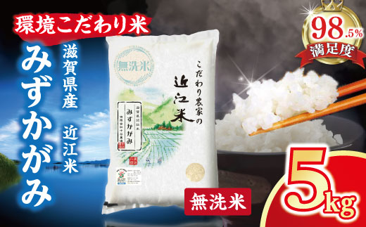 【7年産】近江米 環境こだわり米 みずかがみ 無洗米【5kg×1】【BN15W】