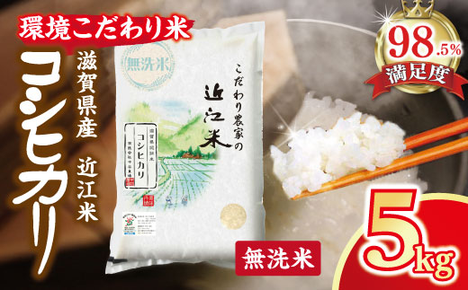 【7年産】近江米 環境こだわり米 コシヒカリ 無洗米【5kg×1】【BN14W】