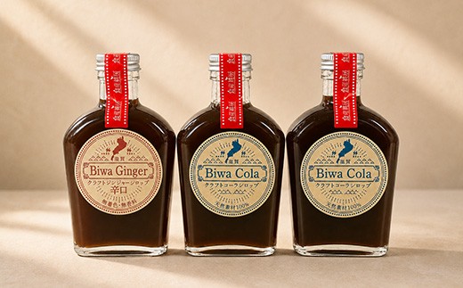 クラフトコーラシロップ「びわコーラ」3種飲み比べ 200ml×3本セット【DC07W】（滋賀県　近江八幡市）