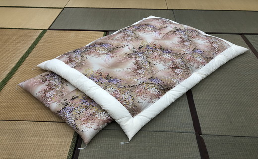 極上純綿もめん布団「掛敷ふとんセット」（赤色）掛け1枚、敷き1枚【CW04W1】