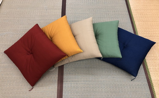 ワタセのカラー手作り座布団　「座り上手は座布団から」【CW18W1】

