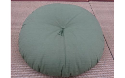  和室にも洋室にもピッタリ合う、本仕立の「もめん綿入り丸座」【CW47W1】（滋賀県　近江八幡市）

