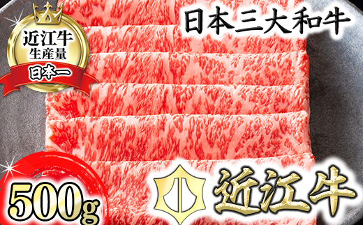【4等級以上】【カネ吉山本】近江牛［特］すきやき用サーロイン【500ｇ】【Y075W1】（国産牛　和牛　ブランド牛　ブランド和牛　黒毛和牛　牛肉　肉　高級　人気　おすすめ　神戸牛　松阪牛 に並ぶ 日本三大和牛 近江牛）