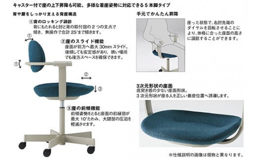 イトーキ『バーテブラ03』5本脚  抵抗付きウレタンキャスター KS張地：マスタード(KG825KSM1L44CF)【EI144W2】
