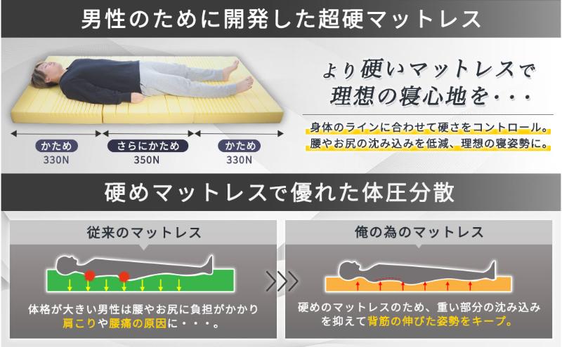 【腰痛予防・腰痛改善】アキレス マットレス 俺の為のマットレス ストロング シングル かため コスパ 寝具 高反発 三つ折りマットレス 折りたたみ 10cm シングルマットレス 日用品 腰痛改善 滋賀県 豊郷町