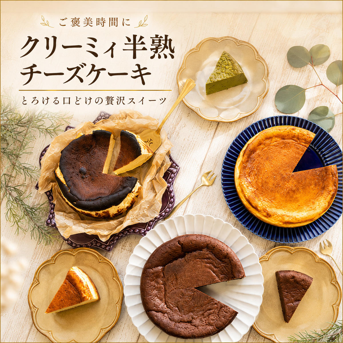 希少！とよ坊かぼちゃんのクリーミィ半熟チーズケーキ（バスク風） お菓子 洋菓子 