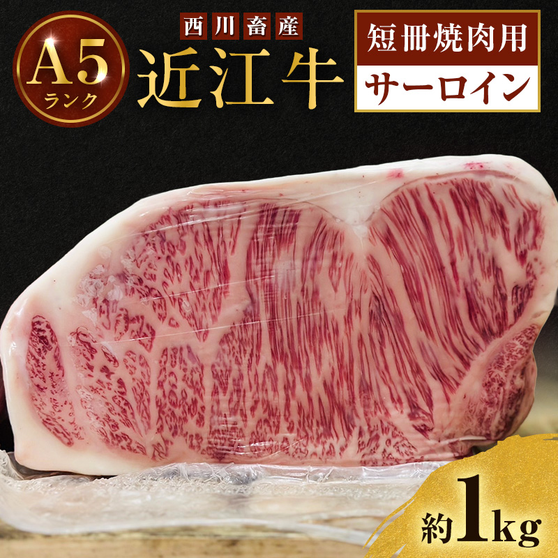 【最短1週間発送】 A5ランク 近江牛 焼肉 肉 牛肉 雌牛 ステーキ サーロイン 約1kg 短冊焼肉用 ふるさと納税 お肉 ブランド牛 和牛 黒毛和牛 滋賀県 豊郷町