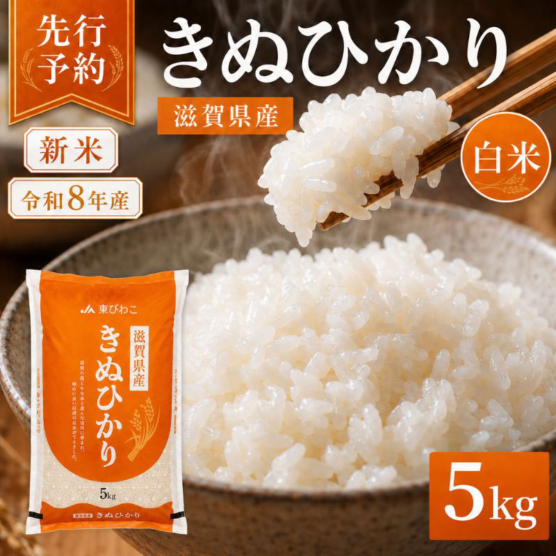 【令和8年産】 先行予約 新米 きぬひかり 白米 5kg 米 精米 こめ コメ お米 ご飯 キヌヒカリ 5キロ 令和8年 令和8年度産 令和八年 令和八年産 滋賀県 豊郷 豊郷町