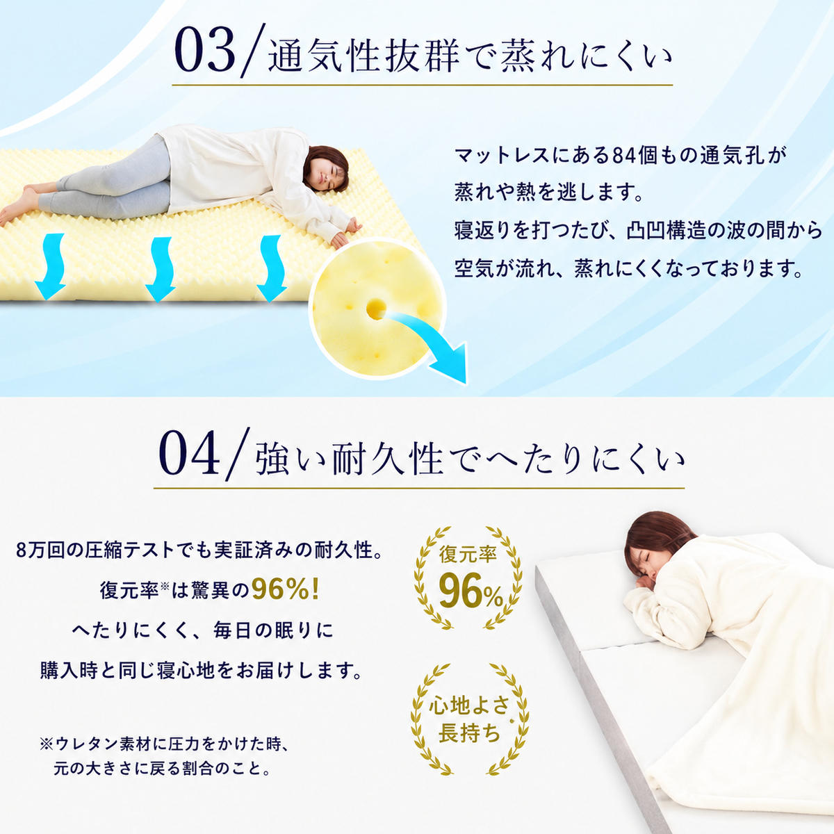 マットレス 寝具 三つ折り シングル 体圧分散マットレス 高反発 アキレス 点で支える 体圧分散 さらさら 吸湿マットレス 8cm 三つ折りマットレス 折りたたみ シングルマットレス ベルオアシス 日用品 滋賀県 豊郷町
