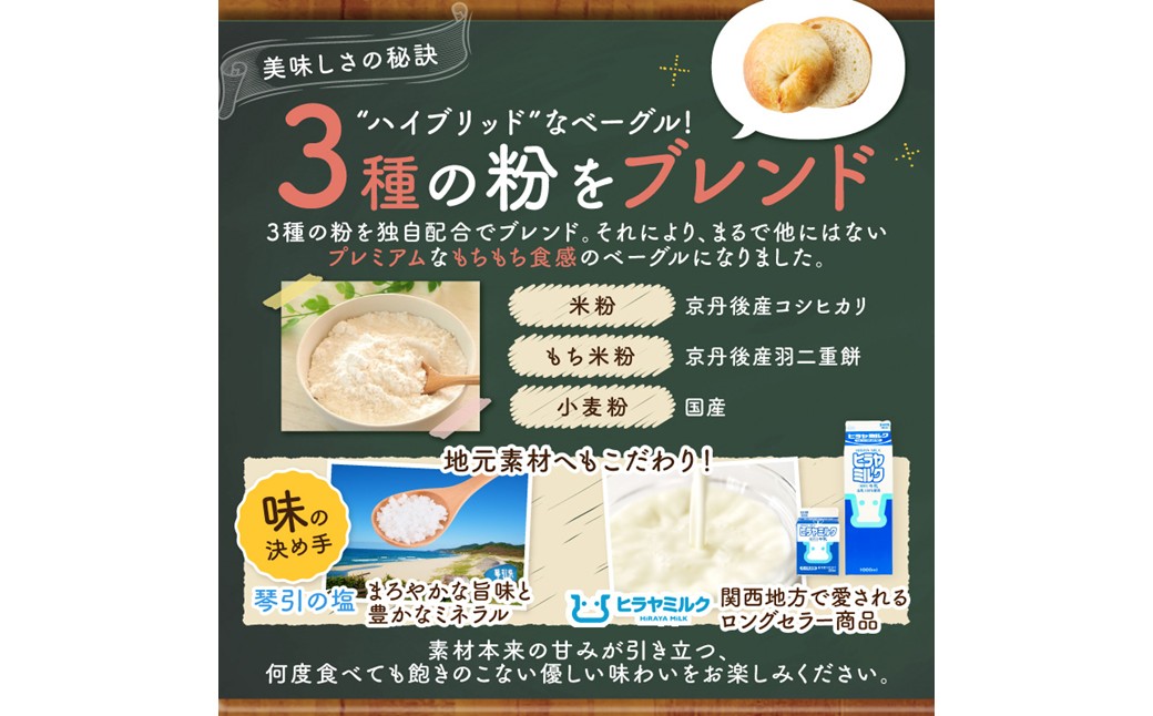 【訳あり】京丹後産米粉ベーグル　10個詰め合わせ