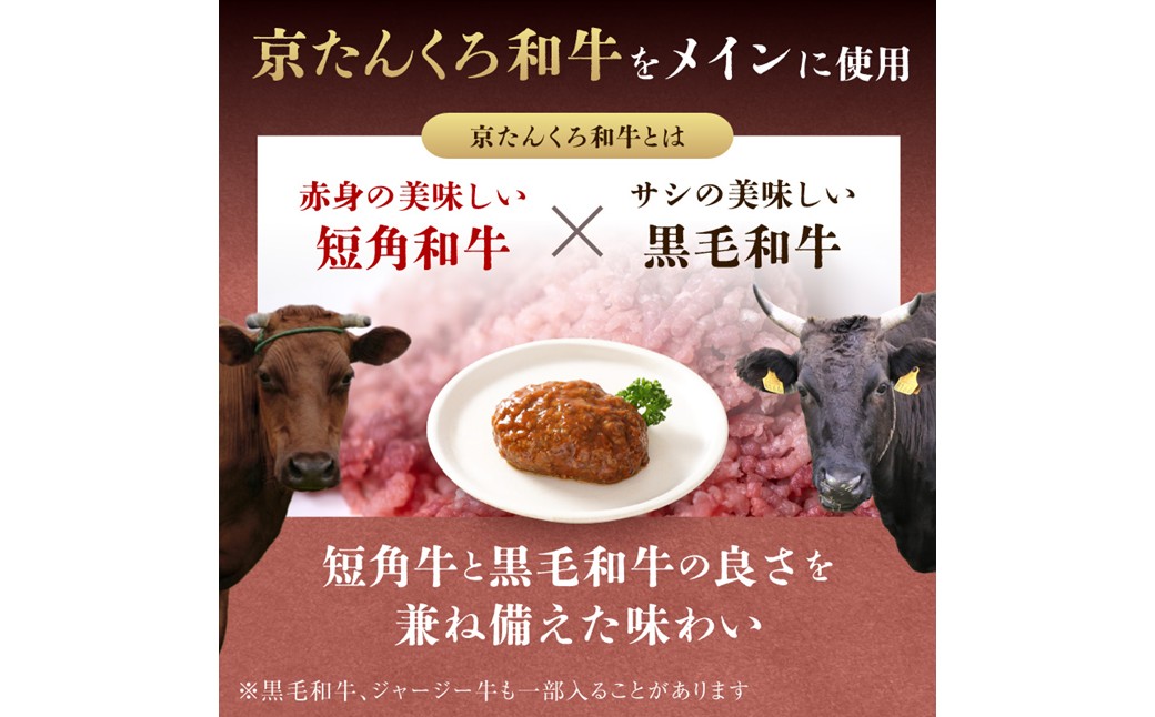黒にんにくと京たんくろ和牛のハンバーグ 5袋（1袋 210ｇ）