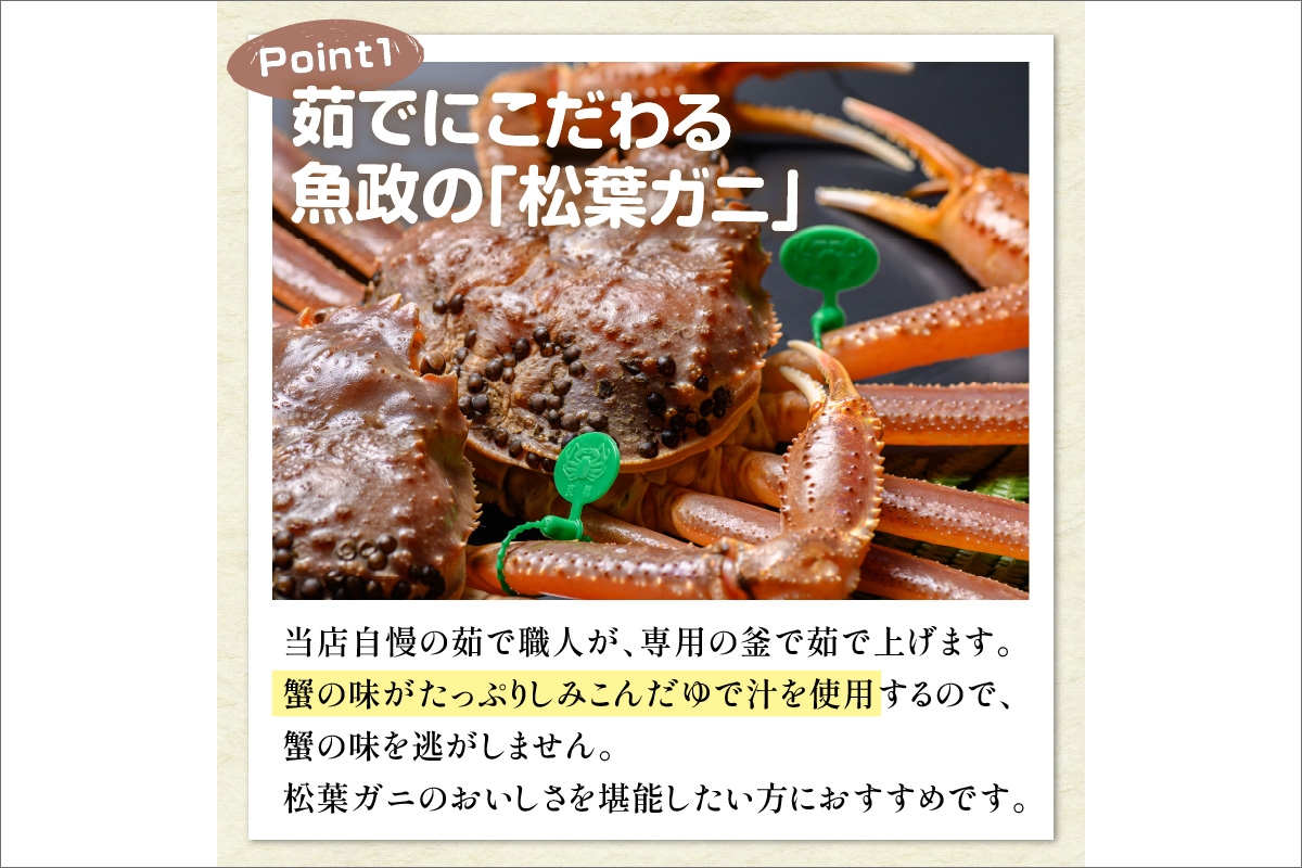 【蟹の匠 魚政】京丹後市産 未冷凍 茹で間人ガニ大善ガニ 特撰 中サイズ（800～900g）1匹（11月～12月発送）