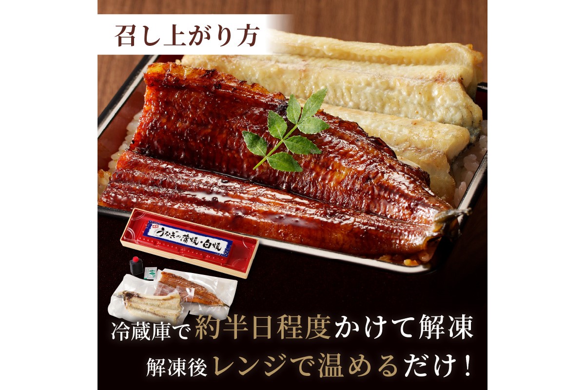 うなぎの食べ比べセット2~3人前【蒲焼き・白焼きそれぞれ1/2尾】全部で1尾