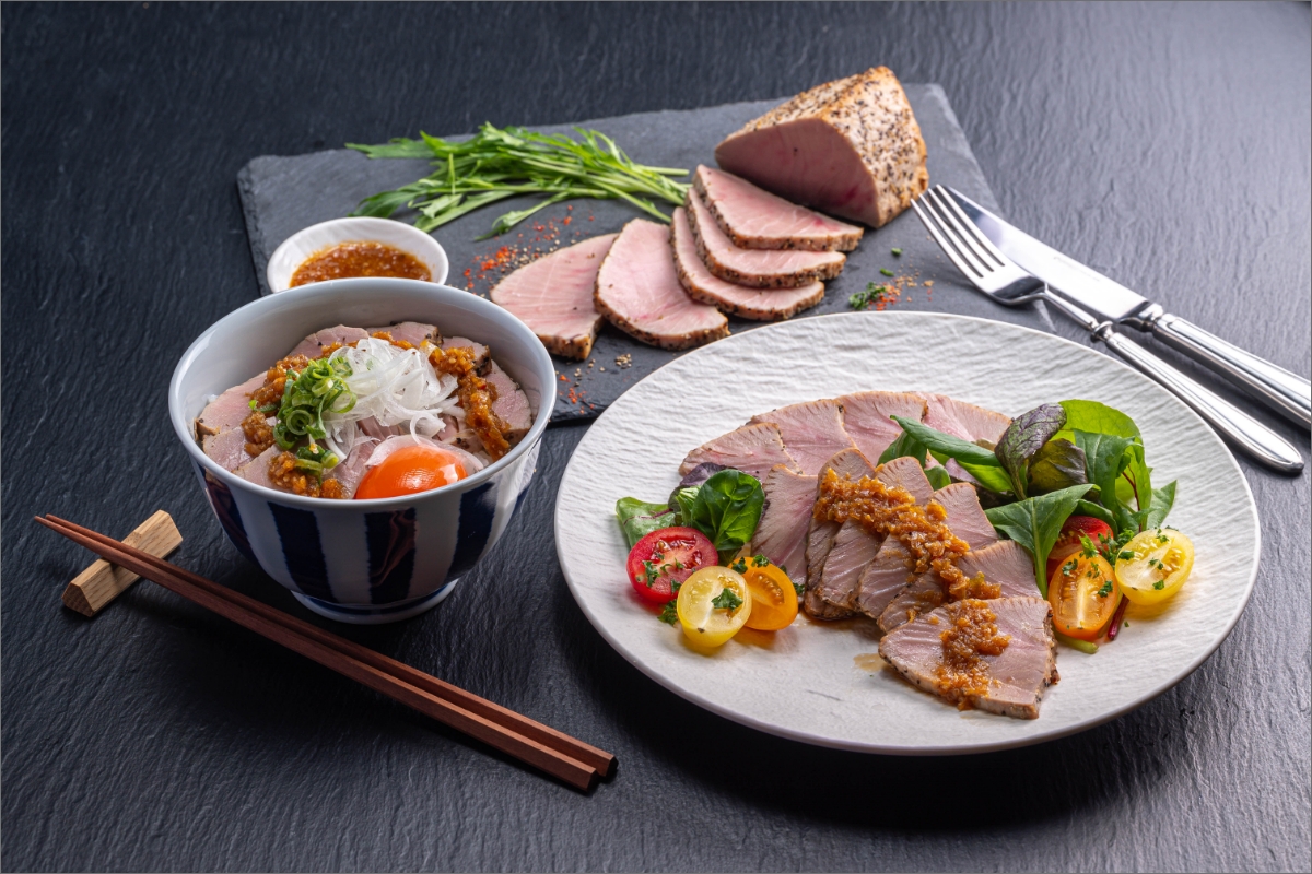 「カニ屋が作る 魚ローストフィッシュ」 シビマグロ スライス加工済み 5袋セット （ドレッシングソース付き）