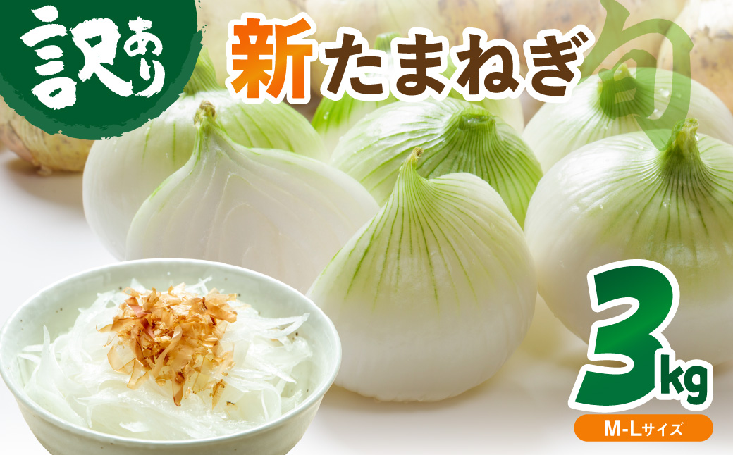 【訳あり】新たまねぎ 3kg