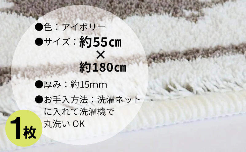 北欧柄 キッチンマット ラグマットタイプ（ハリネズミ） 55×180cm 抗菌防臭 SEK 織人しきもの屋工房