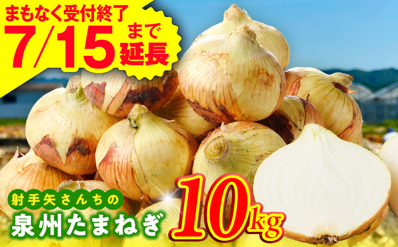 【7月15日受付終了】泉州たまねぎ 10kg 玉ねぎ 射手矢農園【タマネギ 玉葱 甘い 野菜 国産 期間限定 オニオン スライス サラダ カレー シチュー バーベキュー BBQ 肉じゃが】