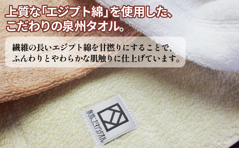【スピード発送】ナイルフェイスタオル 3枚セット(ベージュ) エジプト綿 泉州タオル