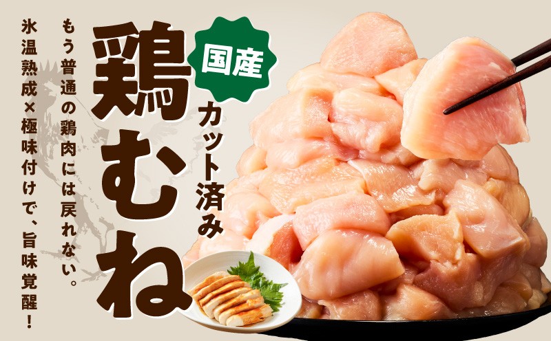 【カット済み】国産 鶏むね肉 4kg【氷温熟成×極味付け 小分け 250g×16P 鶏肉 とり 簡単調理 唐揚げ 親子丼 冷凍】