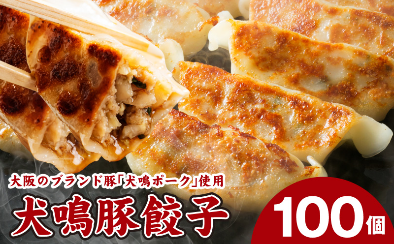 犬鳴豚餃子 100個  【国産 豚肉 ぶたにく 犬鳴ポーク 焼くだけ 人気 総菜 冷凍】