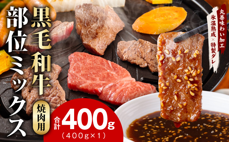 【スピード発送】黒毛和牛 部位ミックス 焼肉用 400g【氷温熟成×特製ダレ 小分け 牛肉 黒毛和牛 簡単調理 訳あり】