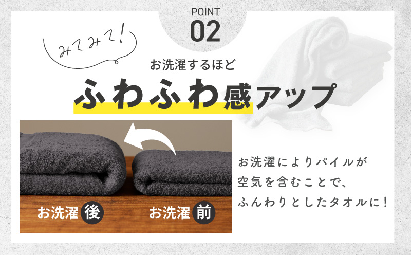 濃色カラー バスタオル 4枚セット（ダークグレー＆サンドベージュ 各2枚）【泉州タオル 国産 吸水 普段使い シンプル 日用品 家族 ファミリー】