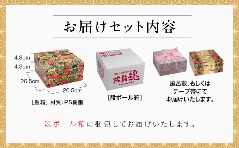 おせち「板前魂の煌」2個セット 和風 二段重 24品 各1人前 6.8寸【おせち料理 板前魂 贅沢おせち お節 惣菜 冷凍 先行予約 年内発送 おせち料理2027】