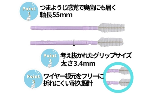 歯間ブラシ　LLサイズ（サイズL・LLは12本その他サイズは15本）×10セット　大容量 お徳用 クリアデント 隙間汚れ 歯磨き ハミガキ フロス オーラルケア 歯石 歯垢 虫歯 選べるサイズ｜こだわりの逸品 地域特産品 ギフト 自分用 人気 おすすめ