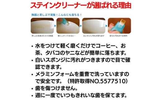歯の着色汚れクリーナー　ステインクリーナーつけかえ式（本体１個、替え10個） クリアデント ホワイトニング 美白 送料無料 歯 掃除