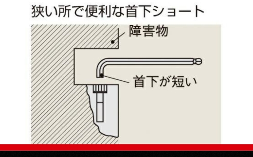 TONE トネ 首下ショートロングボールポイントL形レンチセット※インチ　BLB900S　工具　TONE　トネ 15001-40000305｜ 工具 整備士 自動車 バイク DIY メンテナンス