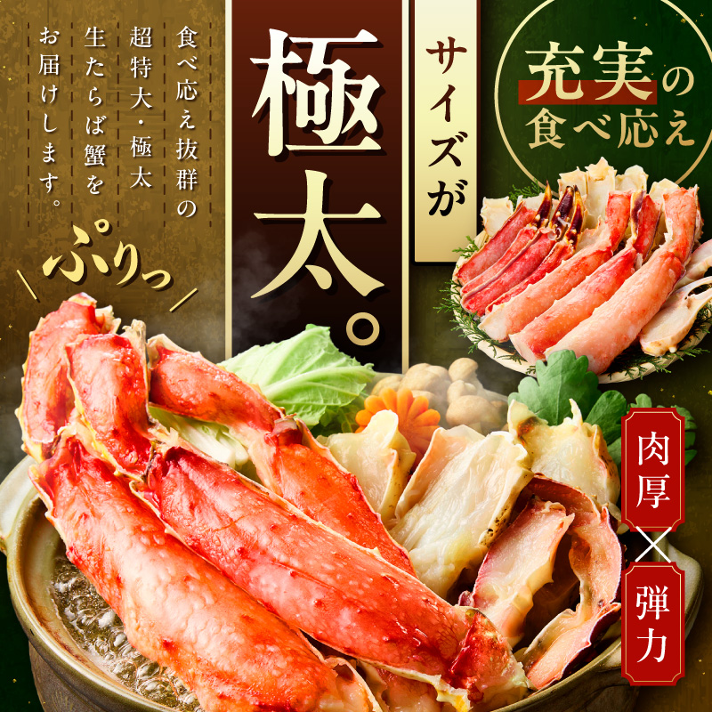 【極太1kgメガサイズ】生たらば蟹 ハーフポーション 目視選別【087B-063】