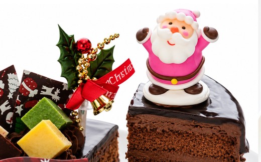 クリスマスケーキ ドリップクリスマスチョコケーキ 5号 ホール型 【2026年12月18日から23日発送予定】 15cm 3～5人向け 先行予約 予約 チョコレート 冷凍