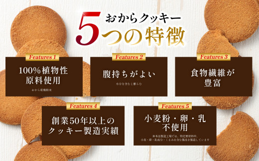 無選別おからクッキー（プレーン） 約1kg （500g×2袋） 100％植物性由来 食物繊維豊富 小麦粉・卵・乳・バター 不使用 乾燥おから おからビスケット ビスケット お菓子 洋菓子 焼菓子