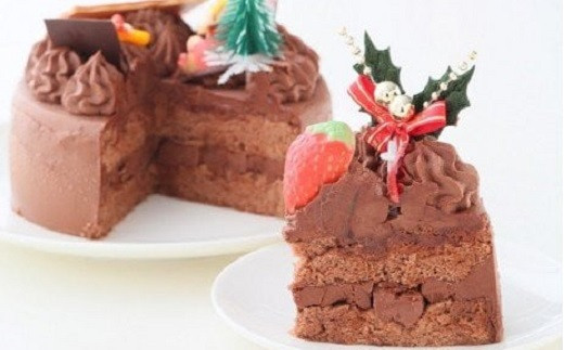 クリスマスケーキ クリスマスガナッシュ 5号 ホール 【2026年12月18日から23日発送予定】 15cm 3～5人向け 先行予約 予約 チョコレート チョコ 濃厚 冷凍