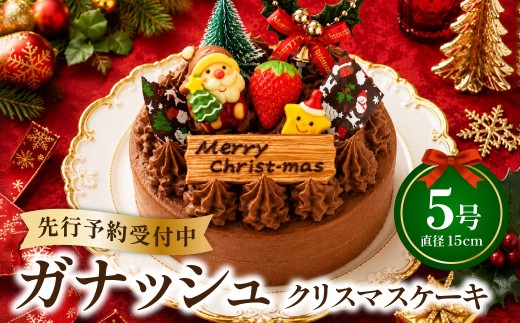 クリスマスケーキ クリスマスガナッシュ 5号 ホール 【2026年12月18日から23日発送予定】 15cm 3～5人向け 先行予約 予約 チョコレート チョコ 濃厚 冷凍