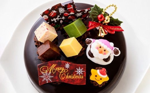 クリスマスケーキ ドリップクリスマスチョコケーキ 5号 ホール型 【2026年12月18日から23日発送予定】 15cm 3～5人向け 先行予約 予約 チョコレート 冷凍