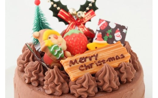クリスマスケーキ クリスマスガナッシュ 5号 ホール 【2026年12月18日から23日発送予定】 15cm 3～5人向け 先行予約 予約 チョコレート チョコ 濃厚 冷凍