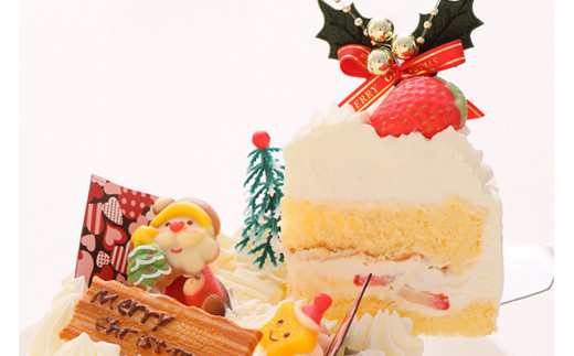 クリスマスケーキ 生クリームケーキ 5号 ホール型 【2026年12月18日から23日発送予定】 15cm 3～5人向け 先行予約 予約 人気 ケーキ屋 冷凍
