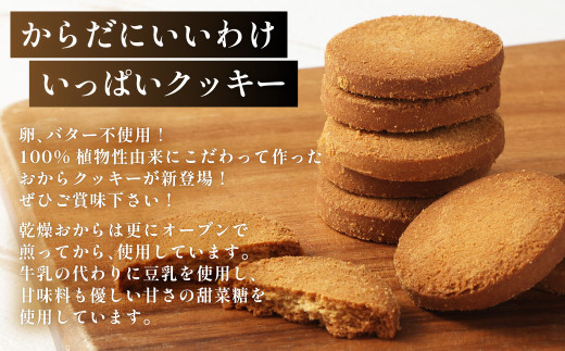 無選別おからクッキー （プレーン） 約500g 100％植物性由来 食物繊維豊富 小麦粉・卵・乳 不使用 バター 乾燥おから おからビスケット ビスケット お菓子 洋菓子 焼菓子 スイーツ ダイエット