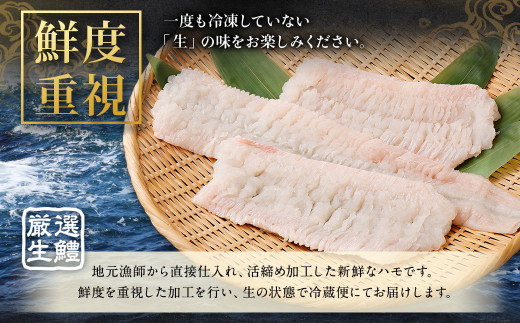 のぞみ 活〆 骨切り 生鱧 700g（はも鍋2～3人前×約2回分） 【2026年5月上旬から12月上旬発送予定】はも ハモ 鱧 活締め 生はも はも鍋 鱧すき鍋 お鍋 なべ 骨切 天ぷら 湯引き からあげ 唐揚げ から揚げ 水産 海鮮 大阪府 阪南市