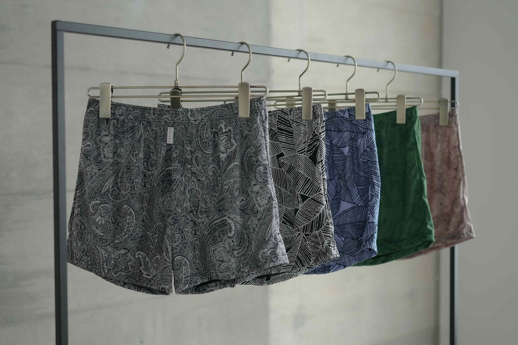 メンズ 下着 ショート トランクス Mサイズ 1枚 / 柄 / 05：Botanical beige / ZIVANE ジバン / 締め付け感の無い / 専用BOX付き アンダーウェア