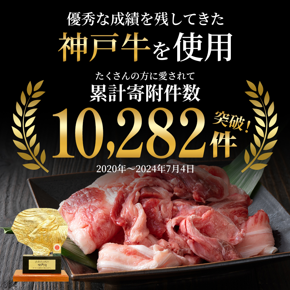 神戸牛 牛肉 すじ肉 600g 200g × 3P 小分け 普段使い用 煮込み 牛すじ 牛スジ 神戸ビーフ 国産 肉 牛肉 セット 冷凍 小分け 帝神志方 和牛 黒毛和牛 おでん スープ 但馬牛 最短4日以内発送