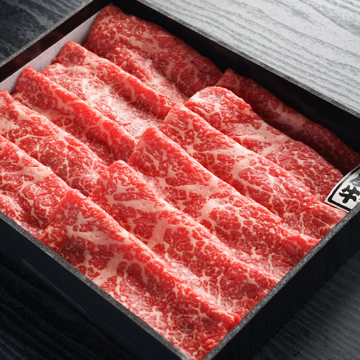 淡路椚座牛 すき焼き用赤身スライス400g　すき焼き